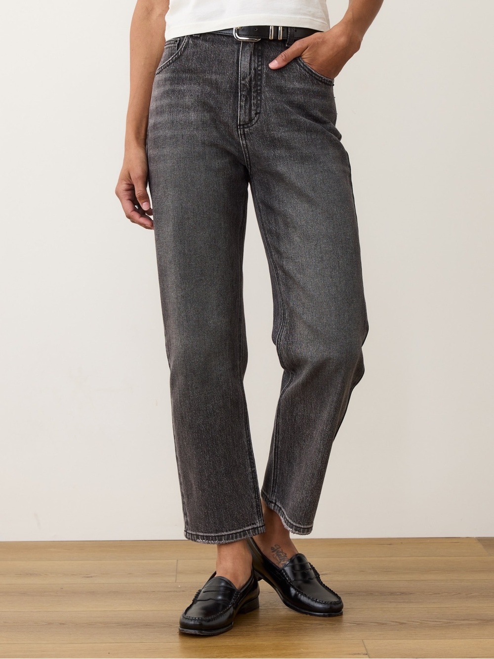 Marine Layer Charlie Denim Straight Leg Pant Denim Jeans Women’s size 12 - Picture 13 of 13